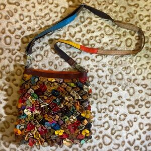 Flower Design “Leather” Purse